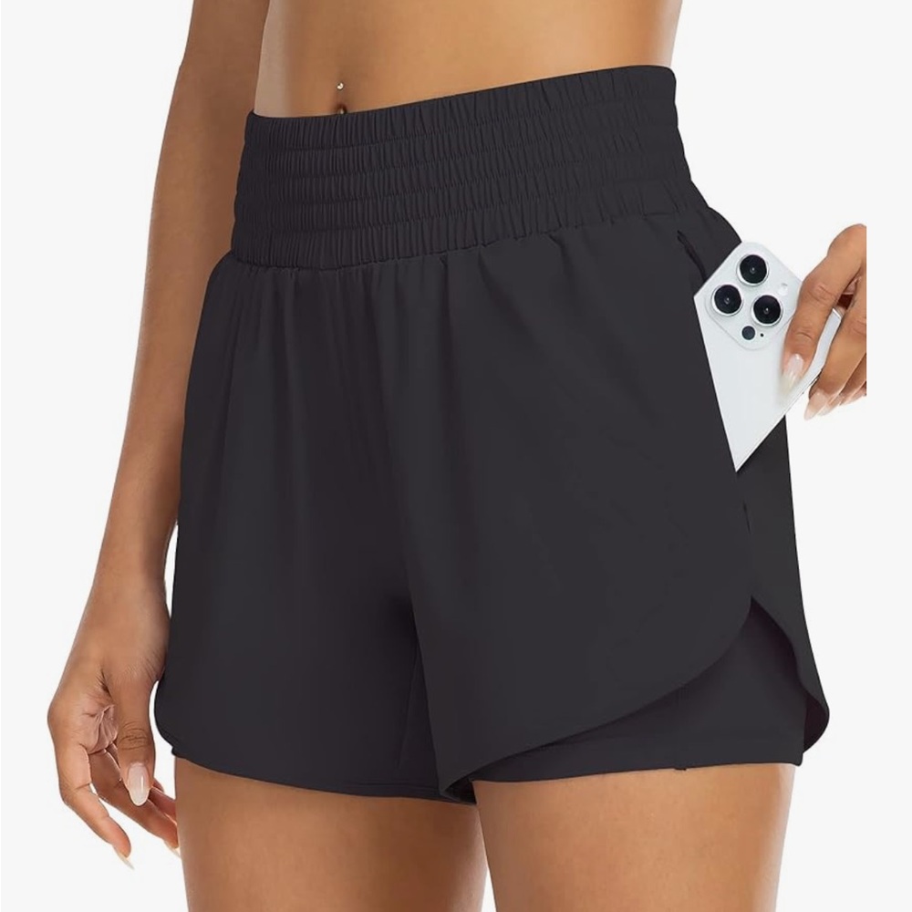 Amazon Black Athletic Shorts Lightweight Moisture-Wicking